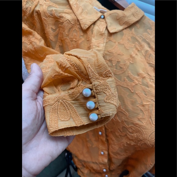 Anthropologie Forever That Girl Embroidered Lace Buttondown In Assorted - Picture 5 of 5